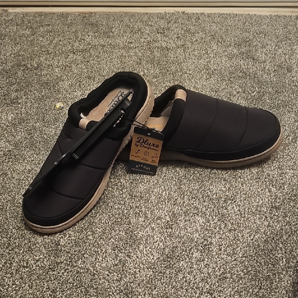 Luxe Black and Tan Men's Loafers - Picture 1 of 1